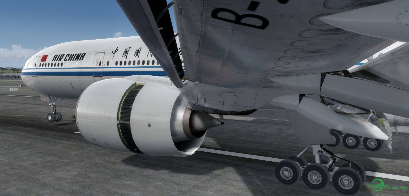 P3Dv3 国航77W落地首尔RSKI-3067 