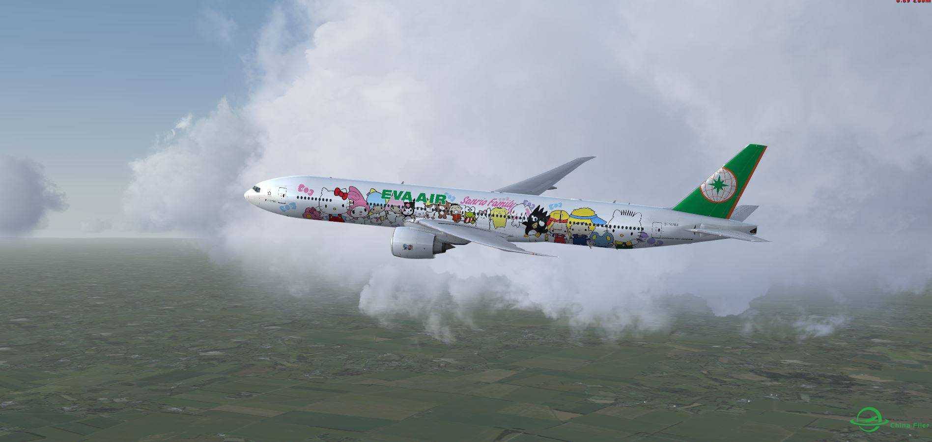 B777 EVA B16703 Kitty @ EPWA-4768 