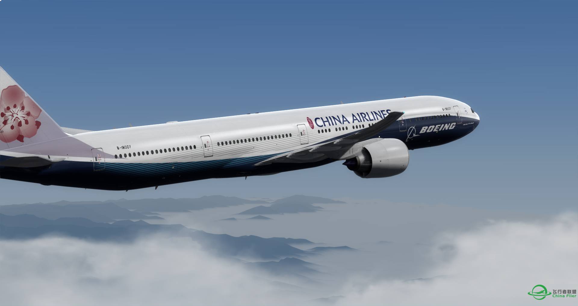 中华航空波音777 台北桃园机场直飞厦门高崎机场 P3D延时记...-8686 