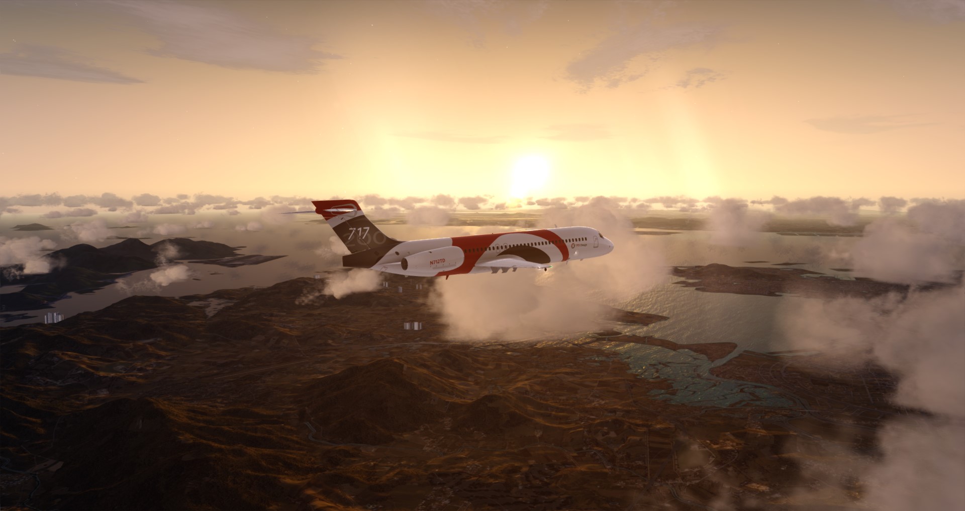 P3D V4 TFDI 717 VHHH试飞-28 