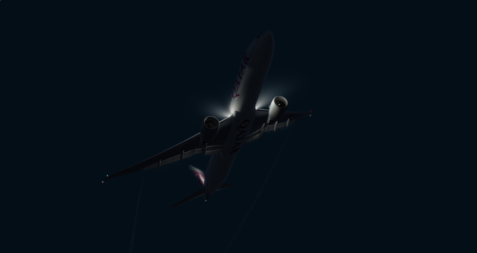 P3D V4 77W Qatar Airways ZGGG-OTHH-6086 