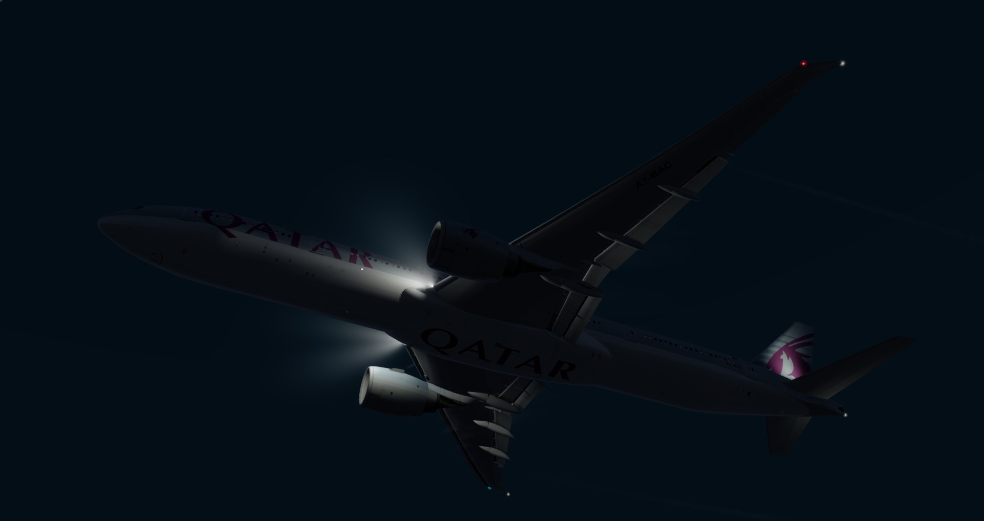 P3D V4 77W Qatar Airways ZGGG-OTHH-5376 
