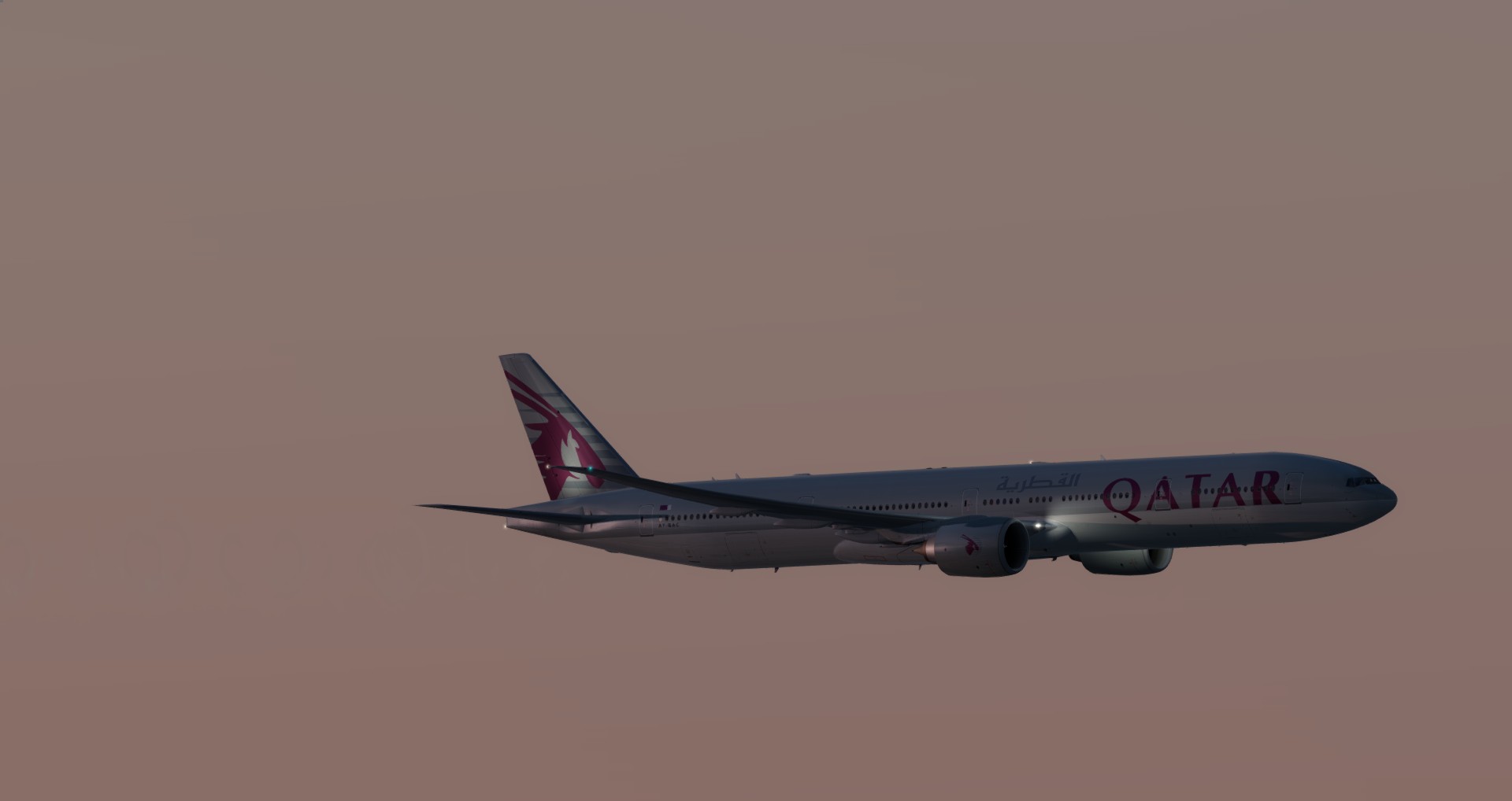 P3D V4 77W Qatar Airways ZGGG-OTHH-4125 