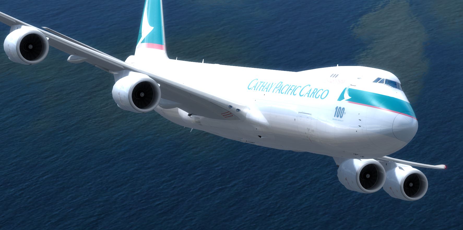 PMDG B747-8 Cathay Cargo 100th Boeing Aircraft-8047 