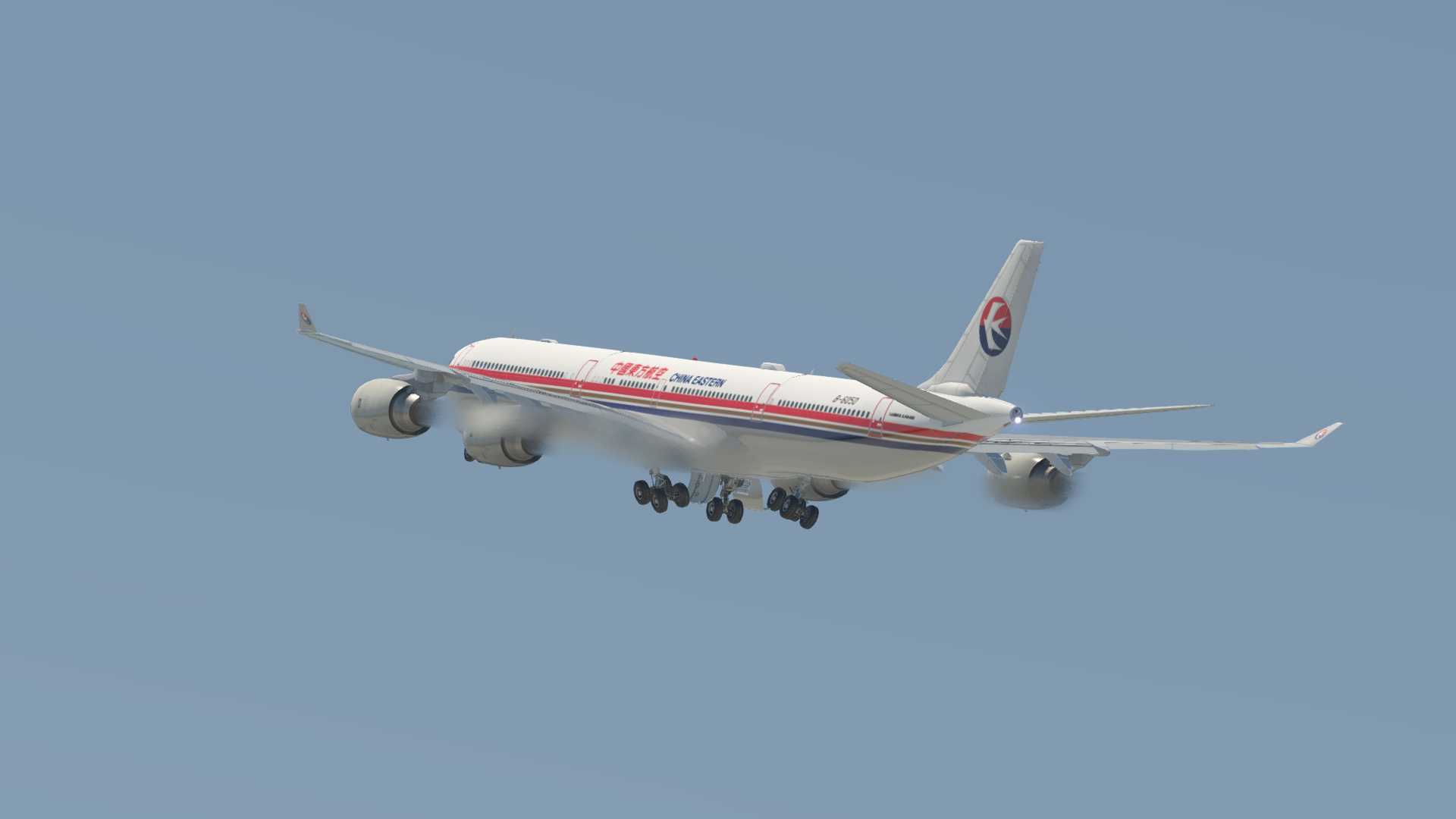 东航A340-600，上海虹桥-乌兰巴托-6660 