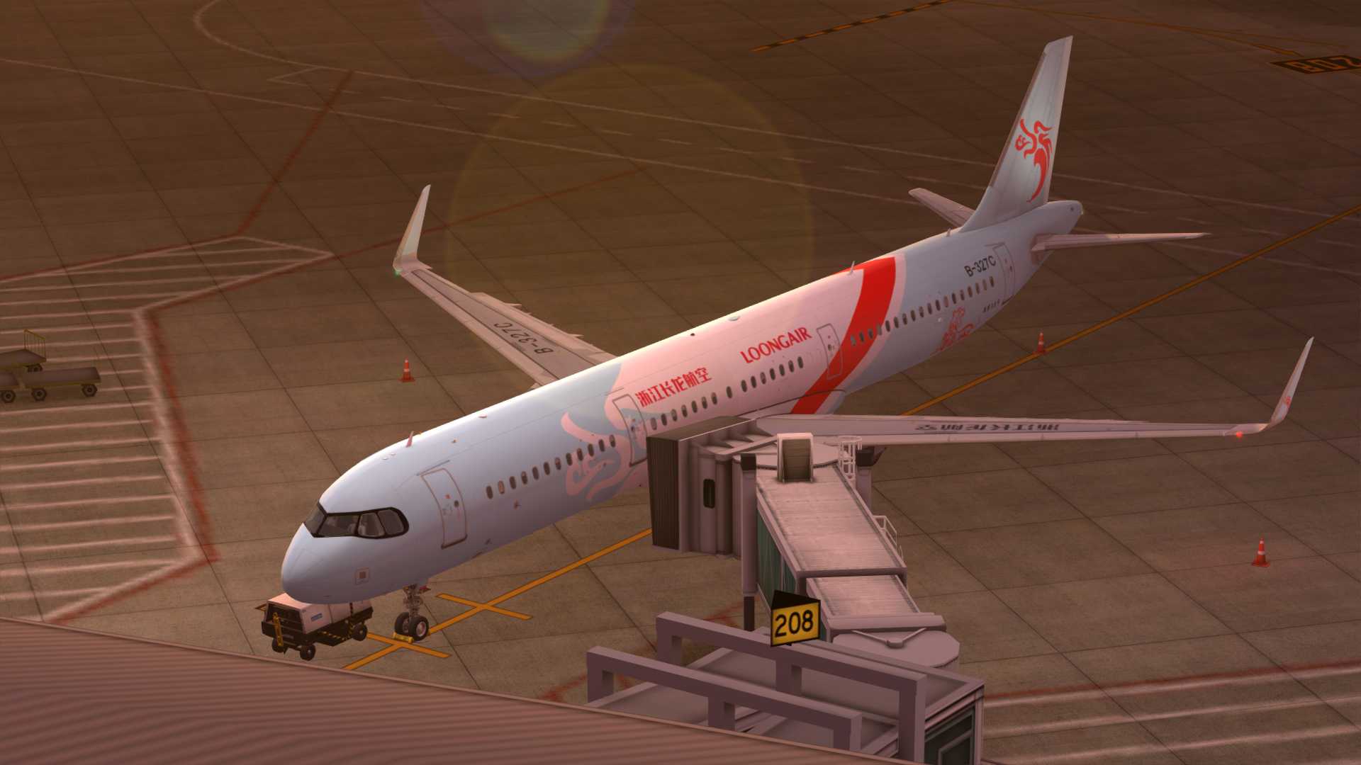 长龙航空A321新年首航，虎气冲天彩绘【模拟飞行】-9267 