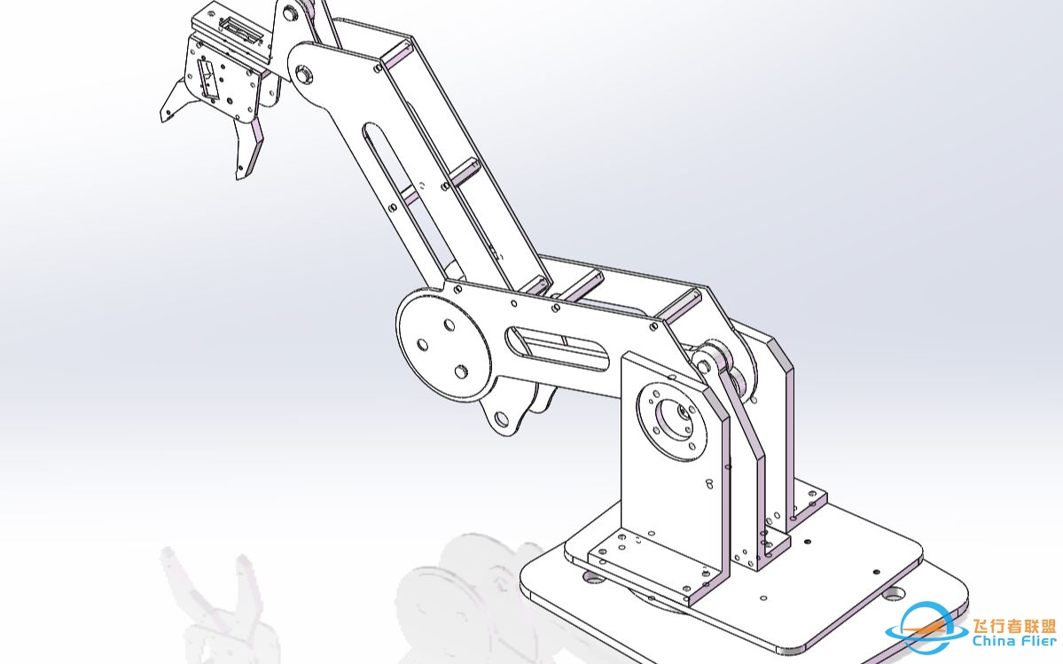 【六自由度车载机械手】-六自由度车载机械手SolidWorks三维造型-SWEDU-8634 
