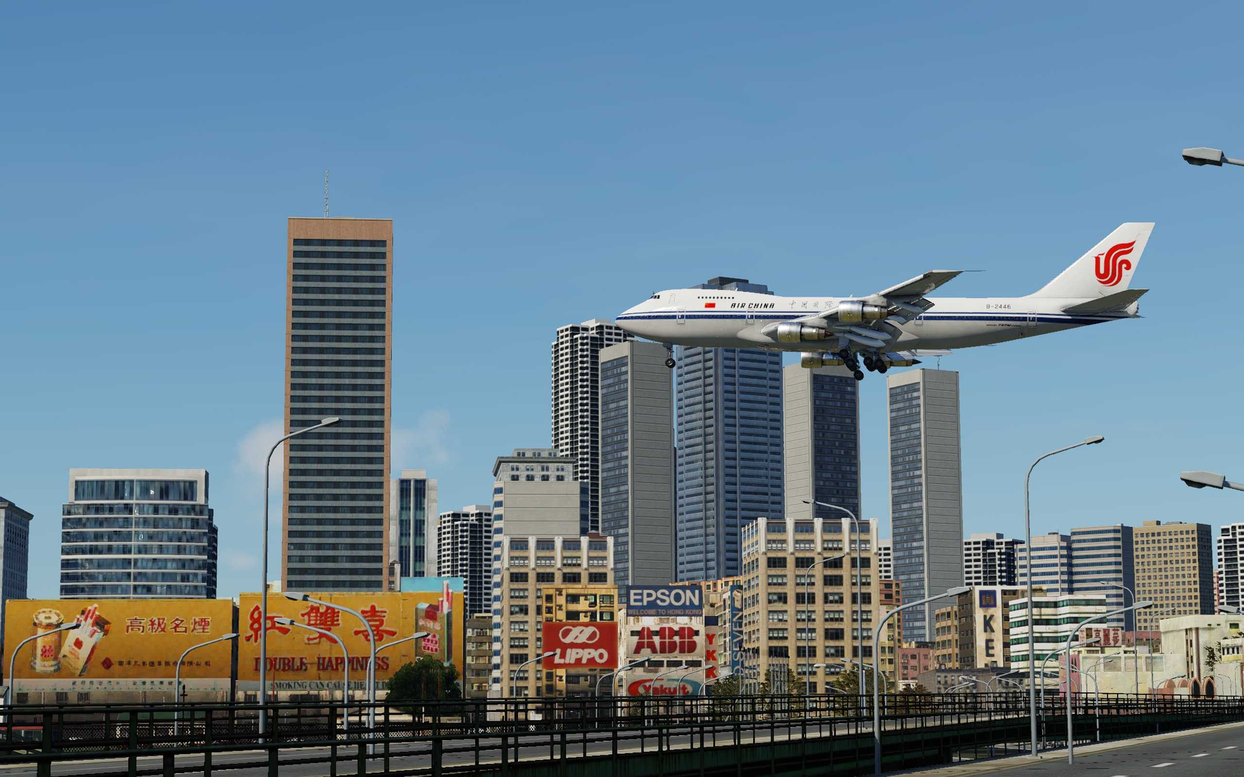 【x-plane12】新人第一帖，742降落老启德-9020 