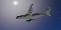 东航A310降落上海虹桥
