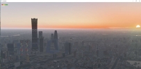 夕阳下的北京CBD
